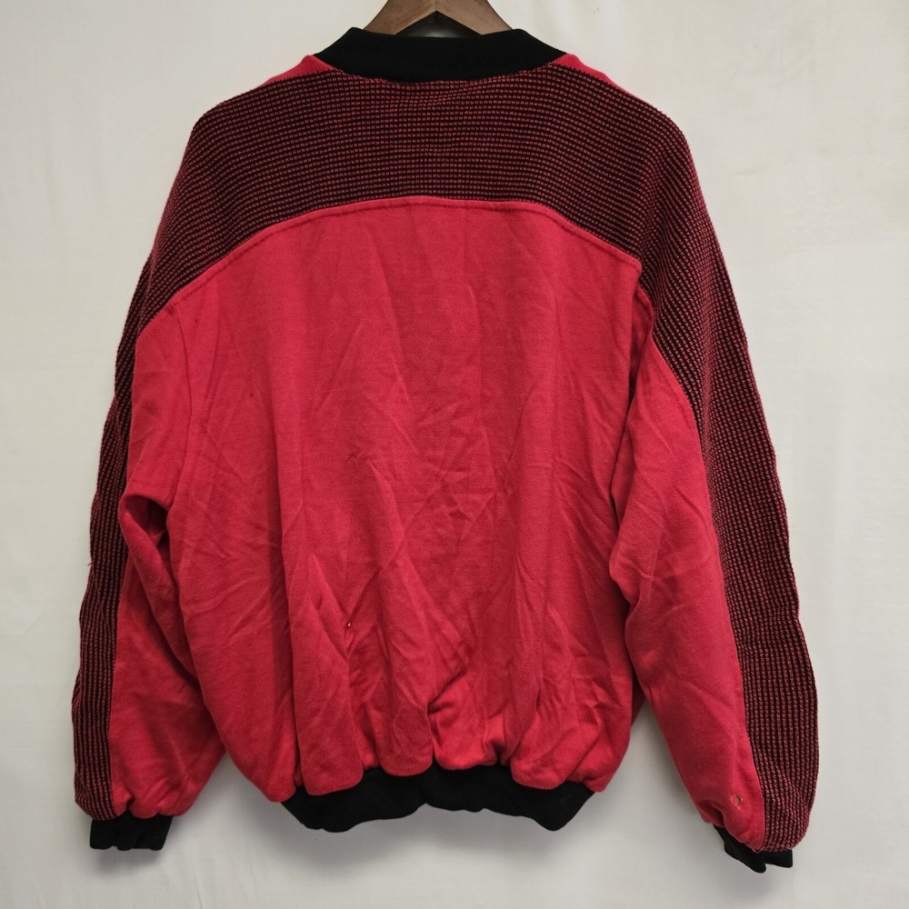 Vintage St. Croix Jacket With‎ Colorful Arm Tape Cocoon Coat Cotton Red 52" - Picture 5 of 6